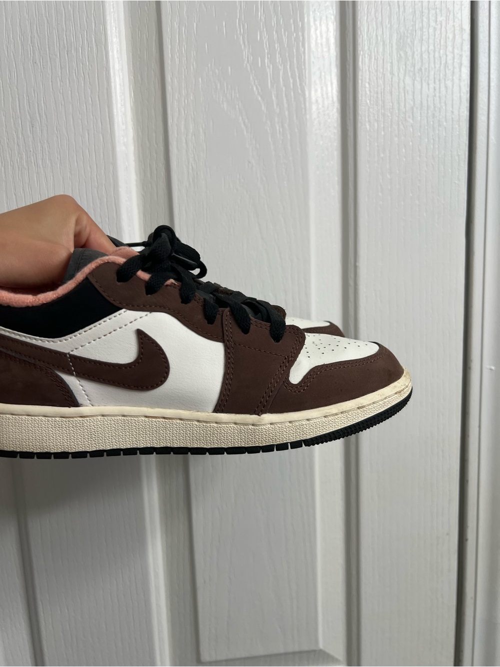 Jordan Low-Top Sneakers in Brown, White & Black